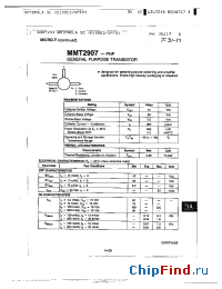 Datasheet MMT2907 manufacturer Motorola