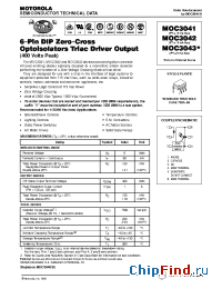 Datasheet MOC3043 manufacturer Motorola