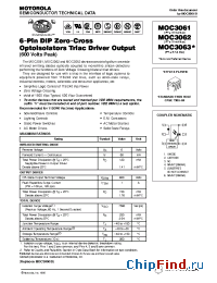 Datasheet MOC3062 производства Motorola