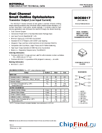 Datasheet MOCD217 производства Motorola