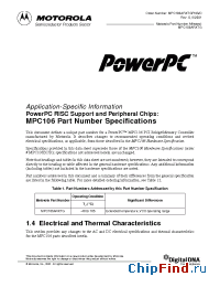 Datasheet MPC106ARX66CG manufacturer Motorola