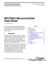 Datasheet MPC5554MZP132 manufacturer Motorola