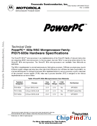 Datasheet MPC603E7TED manufacturer Motorola