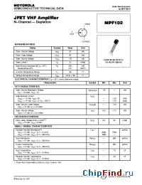 Datasheet MPF102 manufacturer Motorola