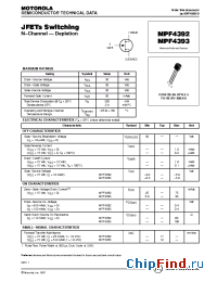 Datasheet MPF4392 manufacturer Motorola