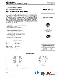 Datasheet MPIC2111D manufacturer Motorola