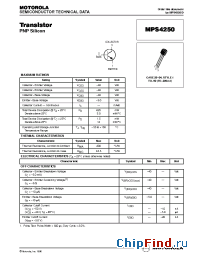 Datasheet MPS4250 manufacturer Motorola