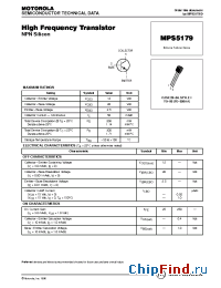 Datasheet MPS5179 manufacturer Motorola