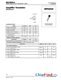 Datasheet MPS6530 manufacturer Motorola