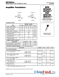 Datasheet MPS750 manufacturer Motorola