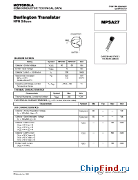 Datasheet MPSA27 manufacturer Motorola