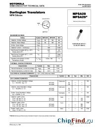 Datasheet MPSA29 manufacturer Motorola