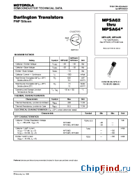 Datasheet MPSA64 manufacturer Motorola