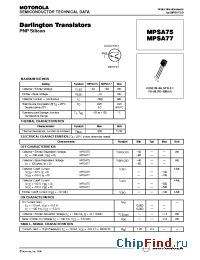 Datasheet MPSA75 manufacturer Motorola