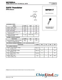Datasheet MPSH17 manufacturer Motorola