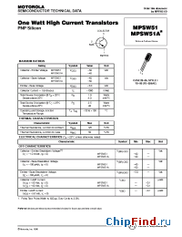 Datasheet MPSW51 manufacturer Motorola