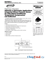 Datasheet MPXS4115AC6U manufacturer Motorola