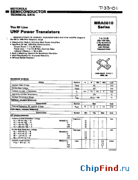 Datasheet MRA0610 manufacturer Motorola