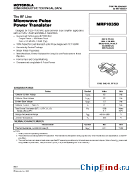 Datasheet MRF10350 manufacturer Motorola