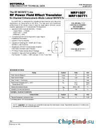 Datasheet MRF1507T1 manufacturer Motorola