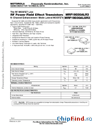 Datasheet MRF18030ALSR3 manufacturer Motorola