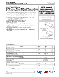 Datasheet MRF18060ASR3 manufacturer Motorola