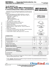 Datasheet MRF19045LSR3 manufacturer Motorola