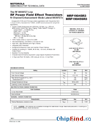 Datasheet MRF19045R3 manufacturer Motorola