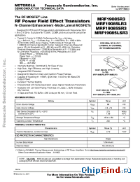 Datasheet MRF19085LSR3 manufacturer Motorola
