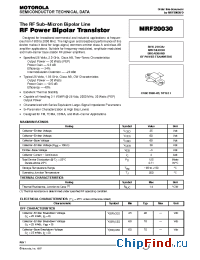 Datasheet MRF20030 manufacturer Motorola