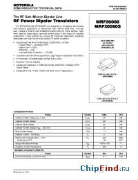 Datasheet MRF20060 производства Motorola