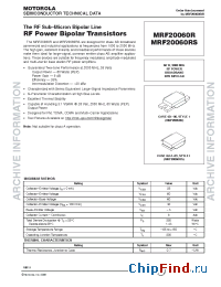 Datasheet MRF20060R manufacturer Motorola