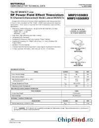 Datasheet MRF21030R3 manufacturer Motorola
