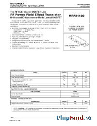 Datasheet MRF21120 manufacturer Motorola