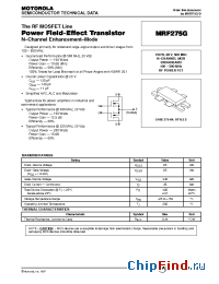 Datasheet MRF275 manufacturer Motorola