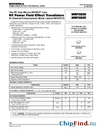 Datasheet MRF282 manufacturer Motorola