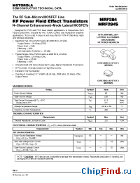 Datasheet MRF284 manufacturer Motorola