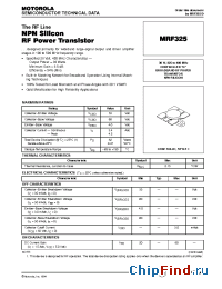Datasheet MRF325 производства Motorola
