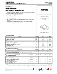 Datasheet MRF329 manufacturer Motorola