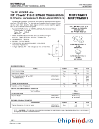 Datasheet MRF373ASR1 manufacturer Motorola
