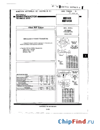 Datasheet MRF449A manufacturer Motorola