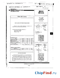 Datasheet MRF453A manufacturer Motorola