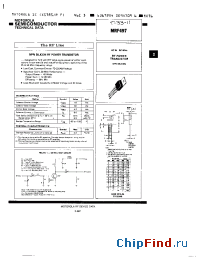 Datasheet MRF497 производства Motorola