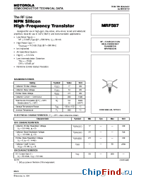 Datasheet MRF587 производства Motorola