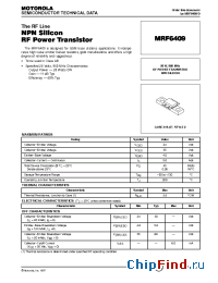 Datasheet MRF6409 производства Motorola