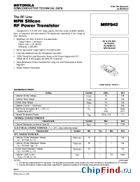 Datasheet MRF842 manufacturer Motorola