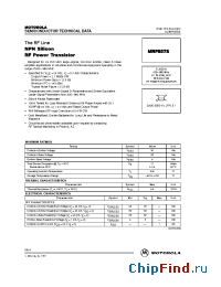 Datasheet MRF857S manufacturer Motorola