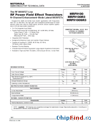 Datasheet MRF9100R3 manufacturer Motorola