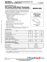 Datasheet MRF9210R3 manufacturer Motorola