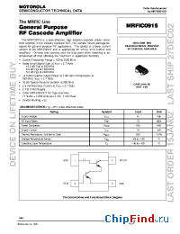 Datasheet MRFIC0915T1 manufacturer Motorola